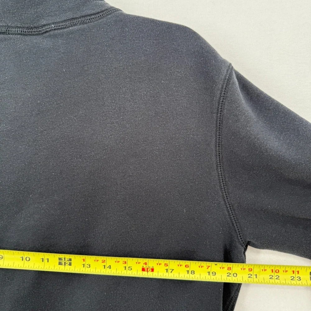 Nike Men's M Full Zip Fleece Jacket 349146-010 Black Athletic White Swoosh Y2K‎